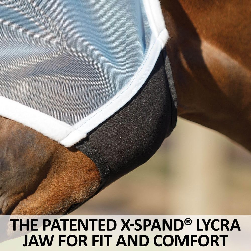 Schneiders X-Spand Mosquito Mesh II Fly Horse Masks Without Ear | Enhanced Comfort & Visibility | Jaw for Natural Movement | 40%